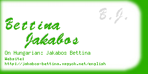 bettina jakabos business card